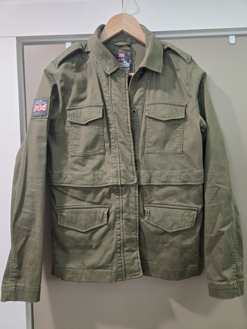 Superdry Convertible 2-in-1 Olive Military Field Jacket XS Cropped Utility